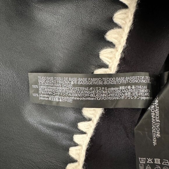 Vegan leather skirt with knit stitching - Picture 4 of 4